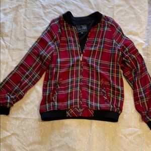 Women’s Sanctuary tartan plaid bomber jacket